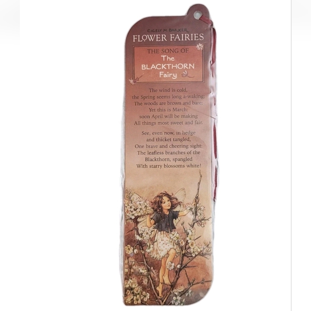If 2008 Song Of Blackthorn Fairy Bookmark, Cicely M. Barker Flower Fairies #6302